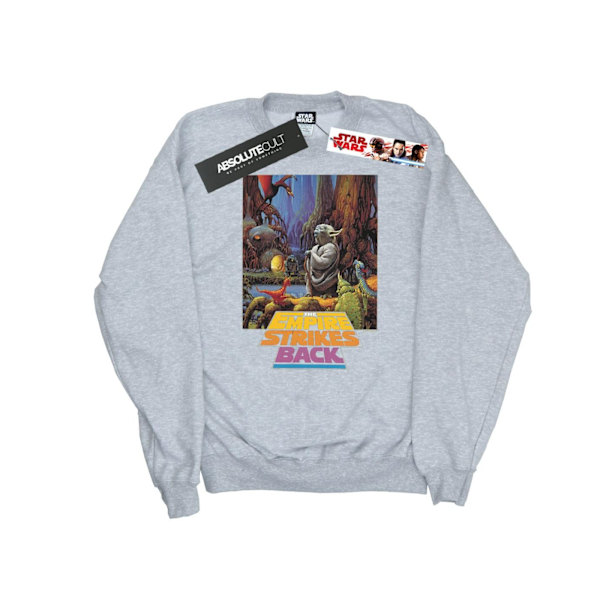 Star Wars Yoda Poster Sweatshirt för män, M, Sports Grey Sports Grey M