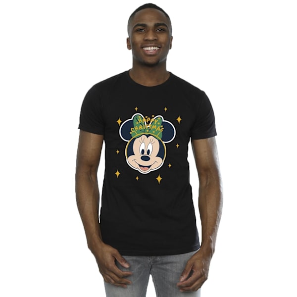 Disney Herr Minnie Mouse Happy Christmas T-shirt L Svart Black L