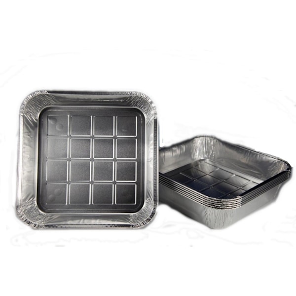 Caroline Square Aluminiumform (4-pack) 23,5 x 6 x 19,7 cm Silver Silver 23.5 x 6 x 19.7cm