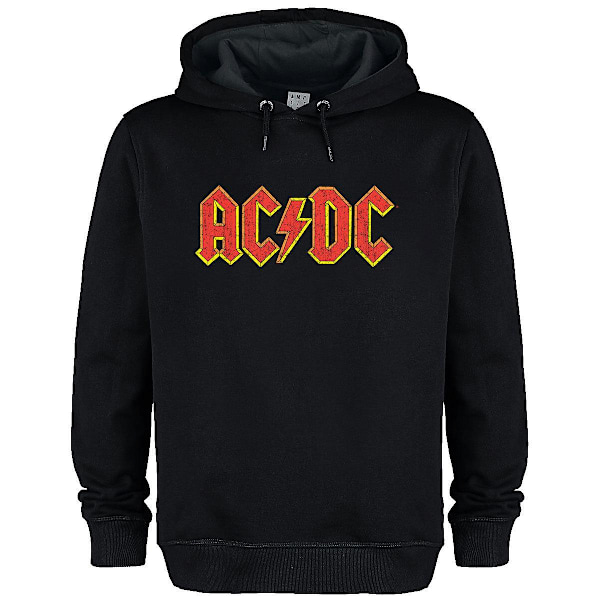 Amplified Unisex Adult AC/DC Logo Hoodie S Svart Black S