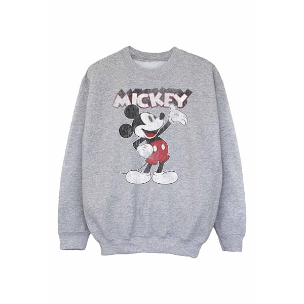Disney Girls Presents Mickey Mouse Sweatshirt 12-13 År Sport Sports Grey 12-13 Years