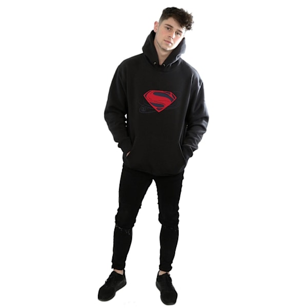 DC Comics Justice League Film Superman Logo Hoodie M Svart Black M
