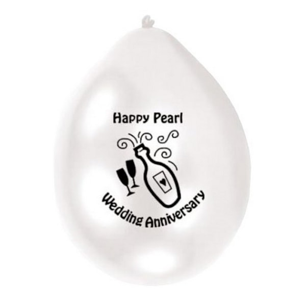 Amscan Pearl Anniversary Latex Ballonger (10-pack) One Size Wh White One Size