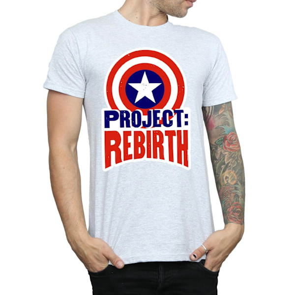 Marvel Herr Captain America Project Rebirth T-Shirt 3XL Sports Sports Grey 3XL