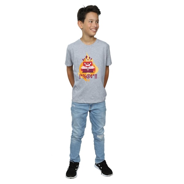 Disney Boys Inside Out Fired Up T-shirt 7-8 år Sports Grey Sports Grey 7-8 Years