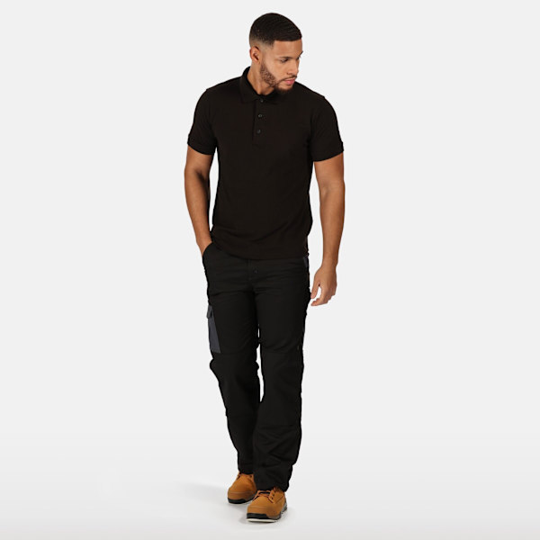 Regatta Professional Mens Classic 65/35 Kortärmad Poloskjorta Black M