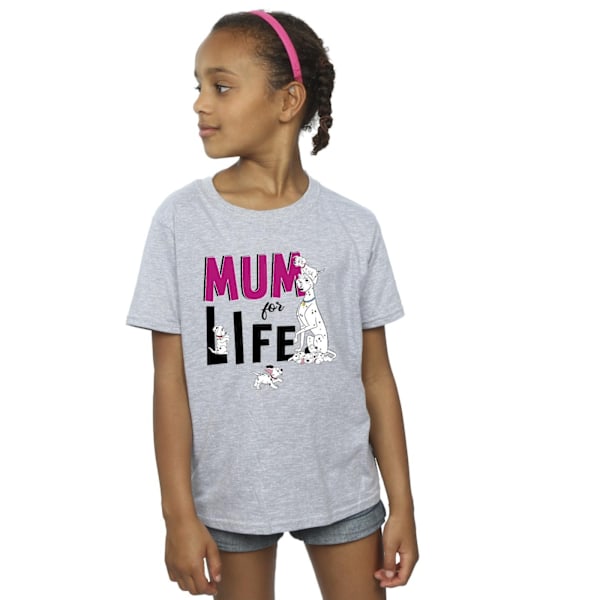 Disney Girls 101 Dalmatians Mum For Life Bomull T-shirt 7-8 år Sports Grey 7-8 Years