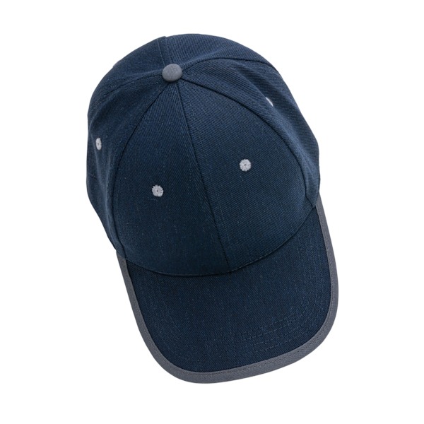 XD Collection Impact Aware Kontrast Borstad Bomull 6-Panel Keps Navy One Size