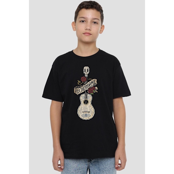 Coco Barn/Barn Recuerdame Berömd Gitarr Ernesto T-Shirt 3- Black 3-4 Years