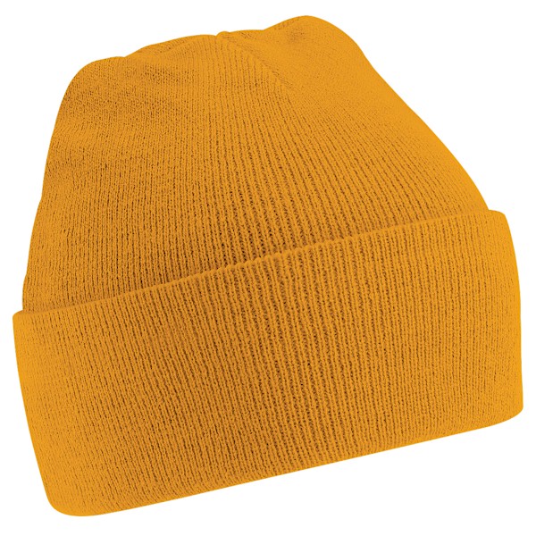 Beechfield Soft Feel Stickad Vintermössa En Storlek Senap Mustard One Size