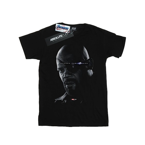 Marvel Boys Avengers Endgame Avenge The Fallen Nick Fury T-shirt Black 12-13 Years