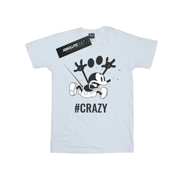 Disney Boys Mickey Mouse #Crazy T-shirt 12-13 år Vit White 12-13 Years