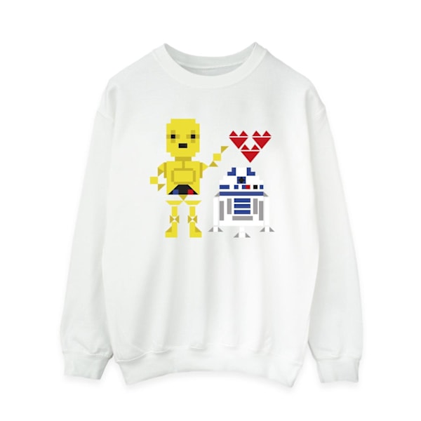 Star Wars Dam/Kvinnor Hjärta Robot Sweatshirt XXL Vit White XXL