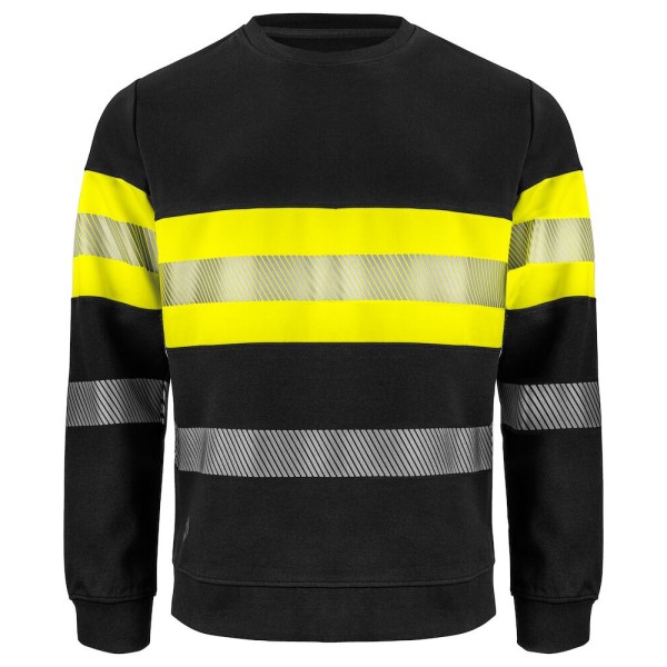 Projob Herr Hi-Vis Work Sweatshirt 3XL Gul/Svart Yellow/Black 3XL