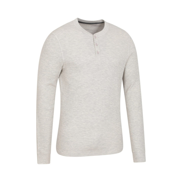 Mountain Warehouse Selby Waffle Henley T-shirt XXL Beige Beige XXL