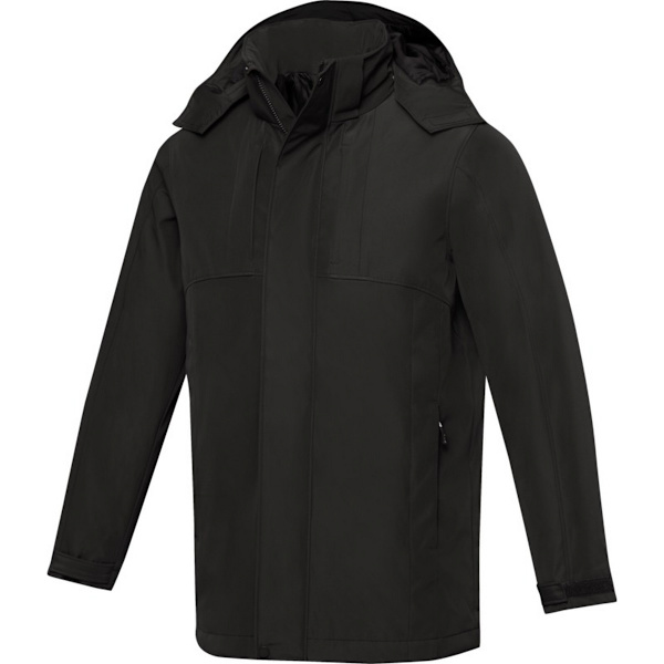 Elevate Life Mens Hardy Insulated Parka L Solid Black Solid Black L