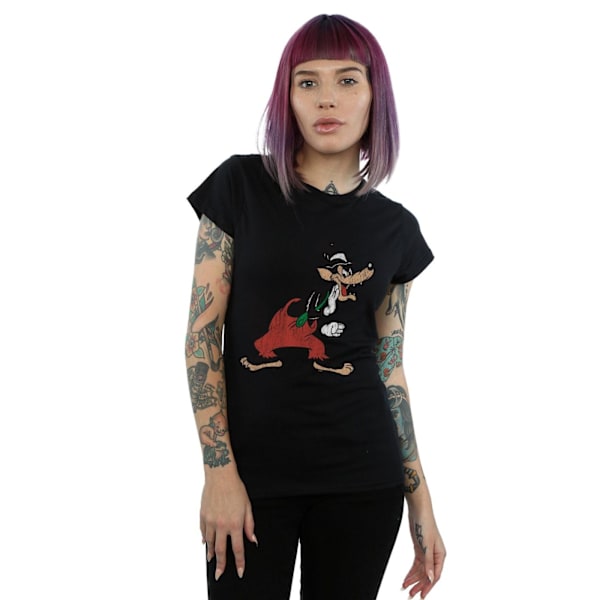 Disney Dam/Kvinnor Tre Små Grisar Stora Stygga Vargen Bomull T-shirt Black XL