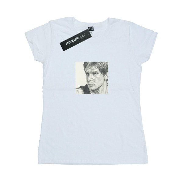 Star Wars Dam/Dam Han Solo Drawing Bomulls T-shirt S Vit White S