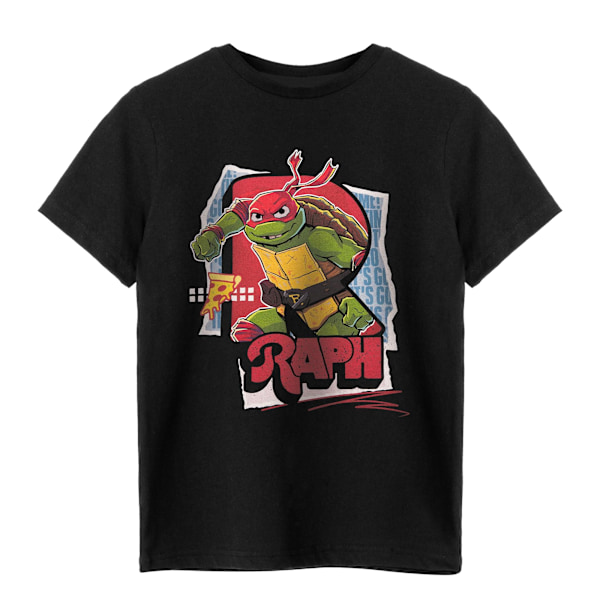 Teenage Mutant Ninja Turtles Pojkar Raphael Kortärmad T-shirt Black 3-4 Years