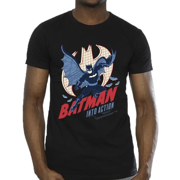 DC Comics Herr Batman Into Action T-Shirt M Svart Black M