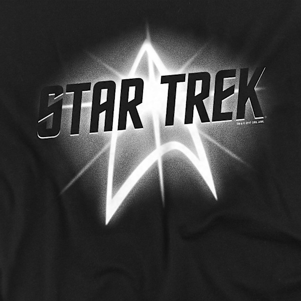 Star Trek Unisex Vuxen Självlysande Logotyp T-Shirt L Svart Black L