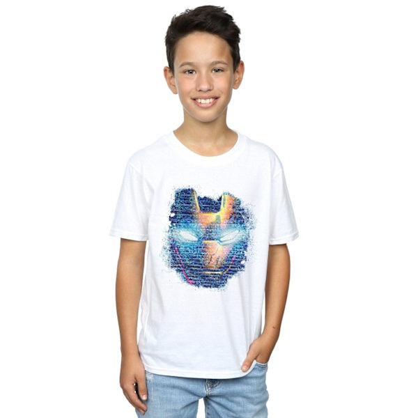 Marvel Boys Iron Man Distressed Head T-shirt 5-6 år Vit White 5-6 Years