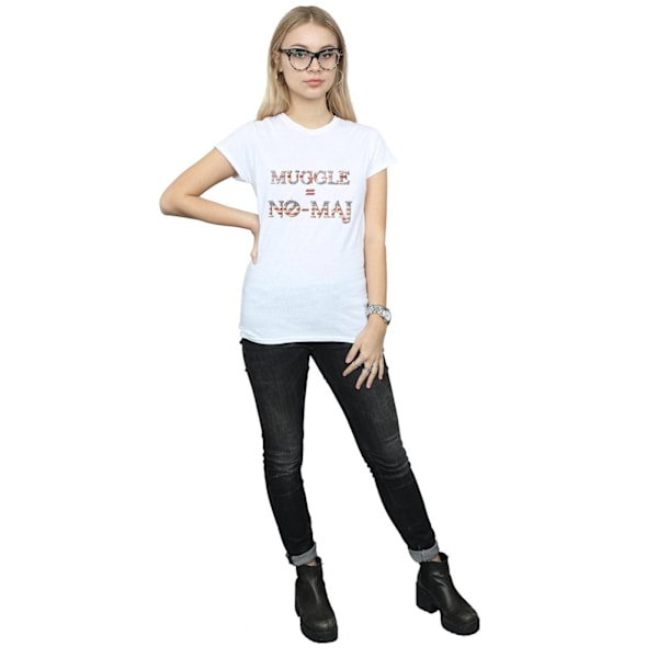 Fantastiska vidunder Kvinnor/Damer Ingen Muggle Ingen Maj Bomull T-shirt White M