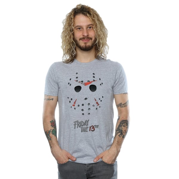 Fredag den 13:e herr Jason hockeymask T-shirt M Sports Grey Sports Grey M