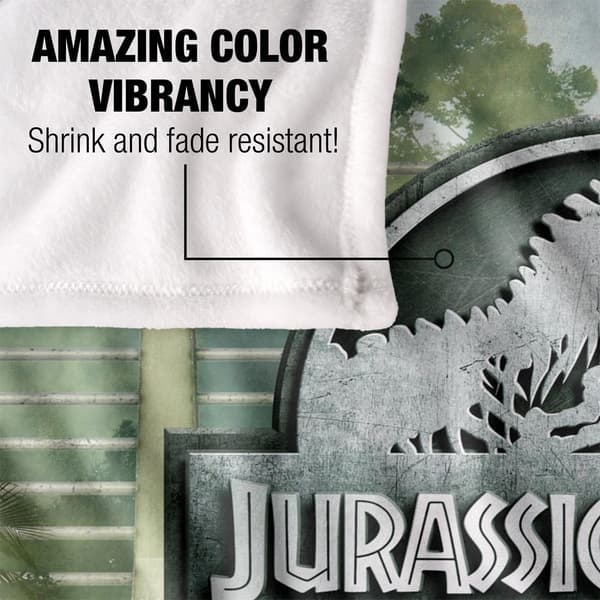 Jurassic World Staket Filt One Size Vit White One Size
