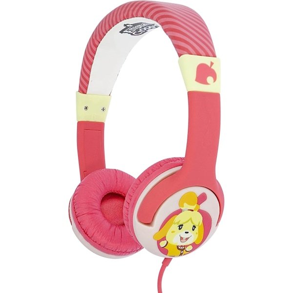 Animal Crossing Barnens/Barn Isabelle On-Ear Hörlurar En Storlek Pink/Yellow One Size