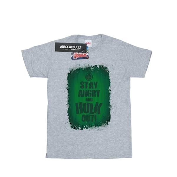 Marvel Herr Hulk Stay Angry T-Shirt S Sports Grey Sports Grey S