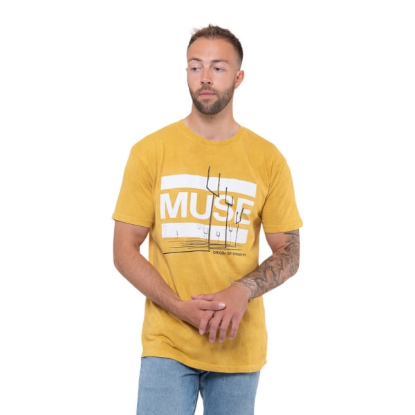 Muse Unisex Adult Origin Of Symmetry Mineral Wash T-Shirt S Gul Yellow S
