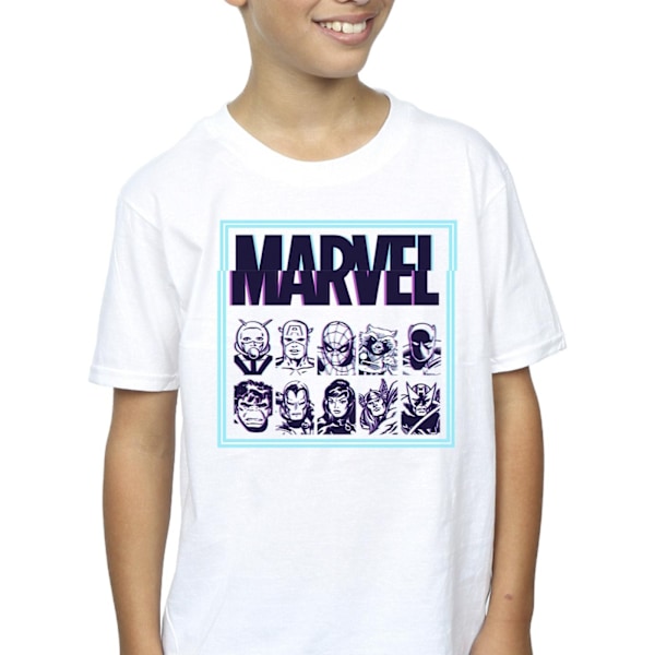 Marvel Boys Comics Glitch T-Shirt 5-6 år Vit White 5-6 Years