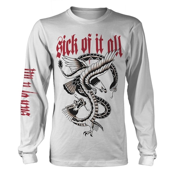 Sick Of It All Unisex Vuxen Örn Långärmad T-shirt S Vit White S