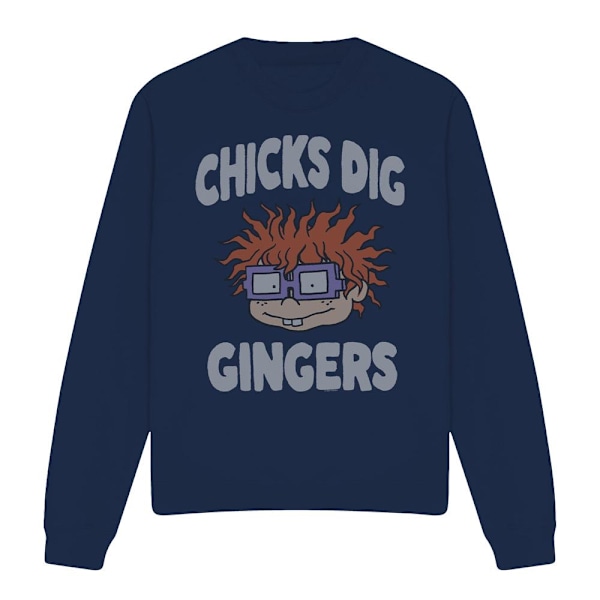 Rugrats Unisex Vuxen Chicks Dig Gingers Sweatshirt L Marinblå Navy L