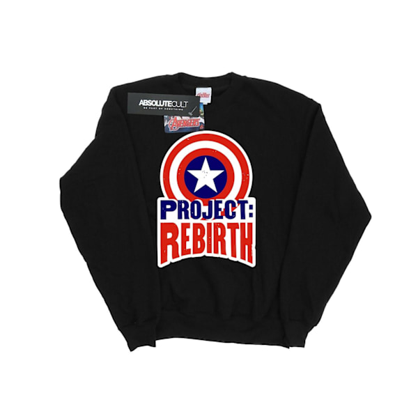 Marvel Boys Captain America Project Rebirth Sweatshirt 9-11 År Black 9-11 Years