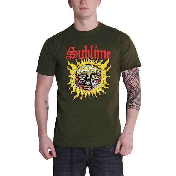 Sublime Unisex Adult Sun T-Shirt XXL Grön/Gul Green/Yellow XXL