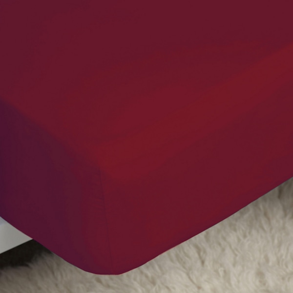 Belledorm Easycare Percale Dra-på-lakan Dubbel Röd Red Double