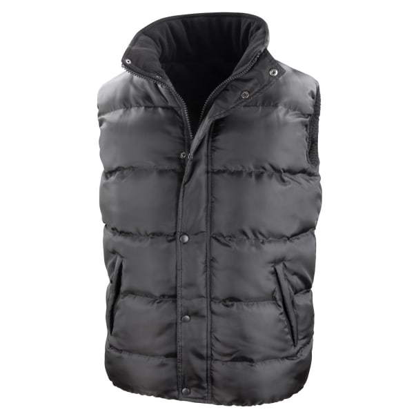 Resultat Herr Core Nova Lux Vadderad Fleece Fodrad Bodywarmer Jacka Black S