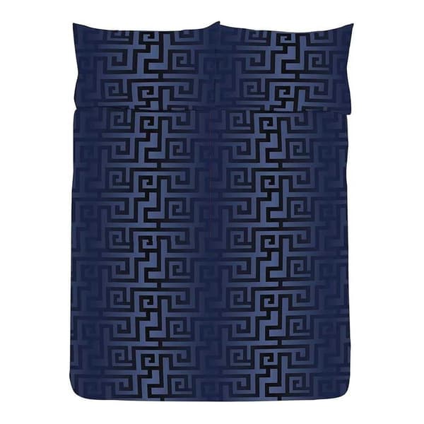 K Collection Athena Vändbart Påslakanset Dubbel Navy/Silver Navy/Silver Double