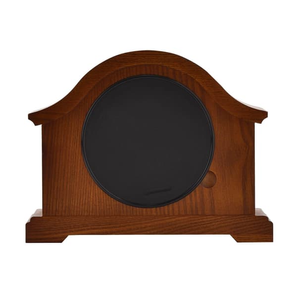 Wm.Widdop Broken Arch Mantel Clock Silver Bezel Walnut One Size Walnut wood One Size