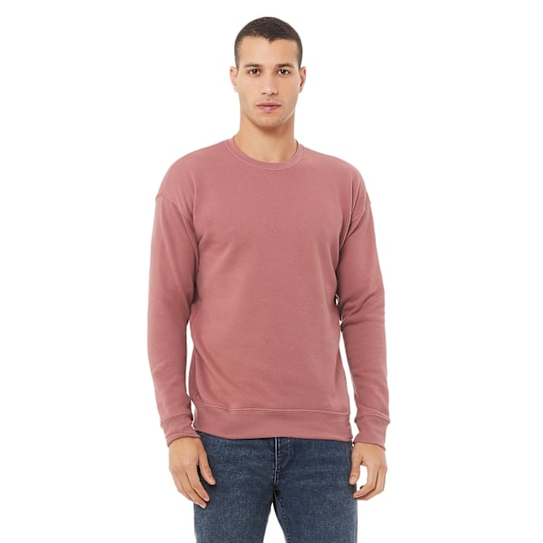 Bella + Canvas Unisex Vuxen Fleece Drop Shoulder Sweatshirt L M Mauve L