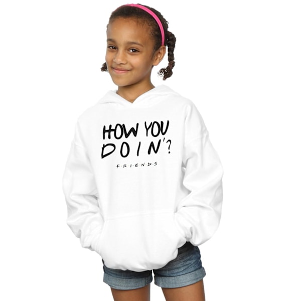 Friends Girls How You Doin? Hoodie 7-8 år Vit White 7-8 Years