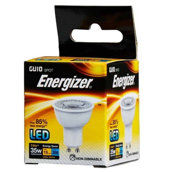Energizer LED GU10 Boxed Spot Bulb 3,6w Cool White Cool White 3.6w