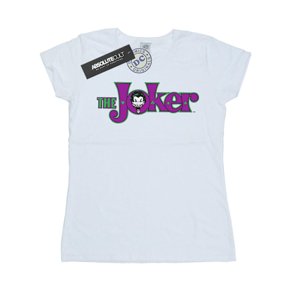 DC Comics Dam/Kvinnor The Joker Text Logo Bomull T-shirt S Vit White S