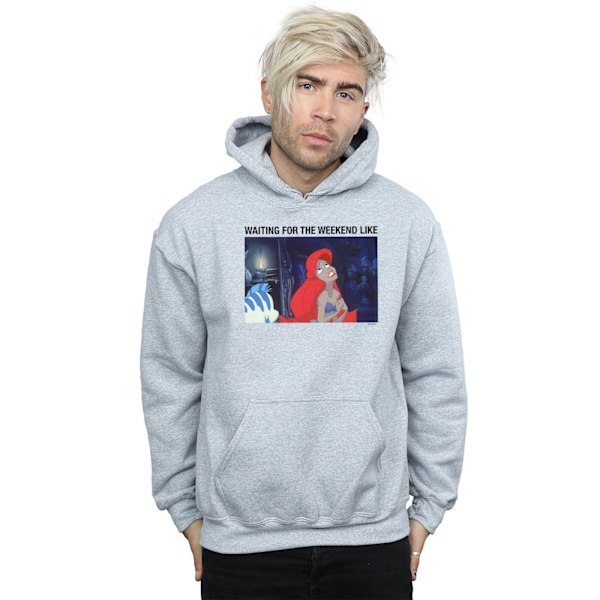 Disney Herr The Little Mermaid Väntar På Helgen Hoodie S White S