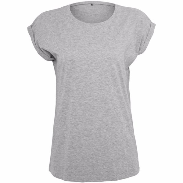 Bygg ditt varumärke T-shirt med förlängd axel för dam/dam L Heat Heather Grey L
