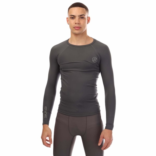 Skins Herr Series-2 Långärmad Tröja XL Kolgrå Charcoal XL