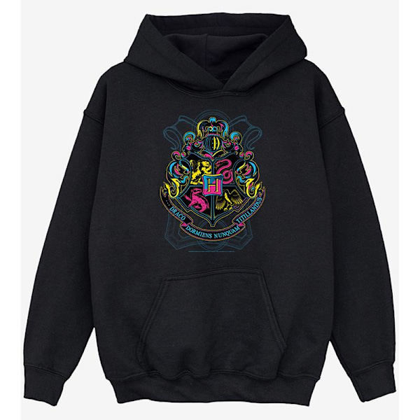 Harry Potter Flickor Hogwarts Crest Bomullströja 5-6 År Svart Black 5-6 Years