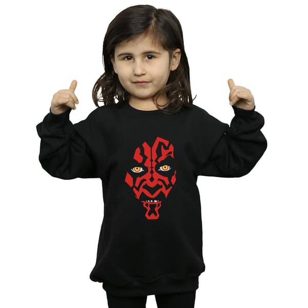 Star Wars Flickor Darth Maul Ansiktströja 5-6 År Svart Black 5-6 Years